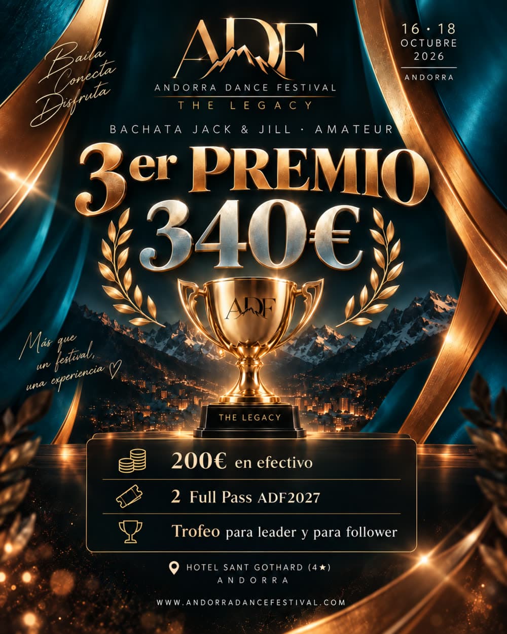 3er premio Jack & Jill Bachata — 340 €